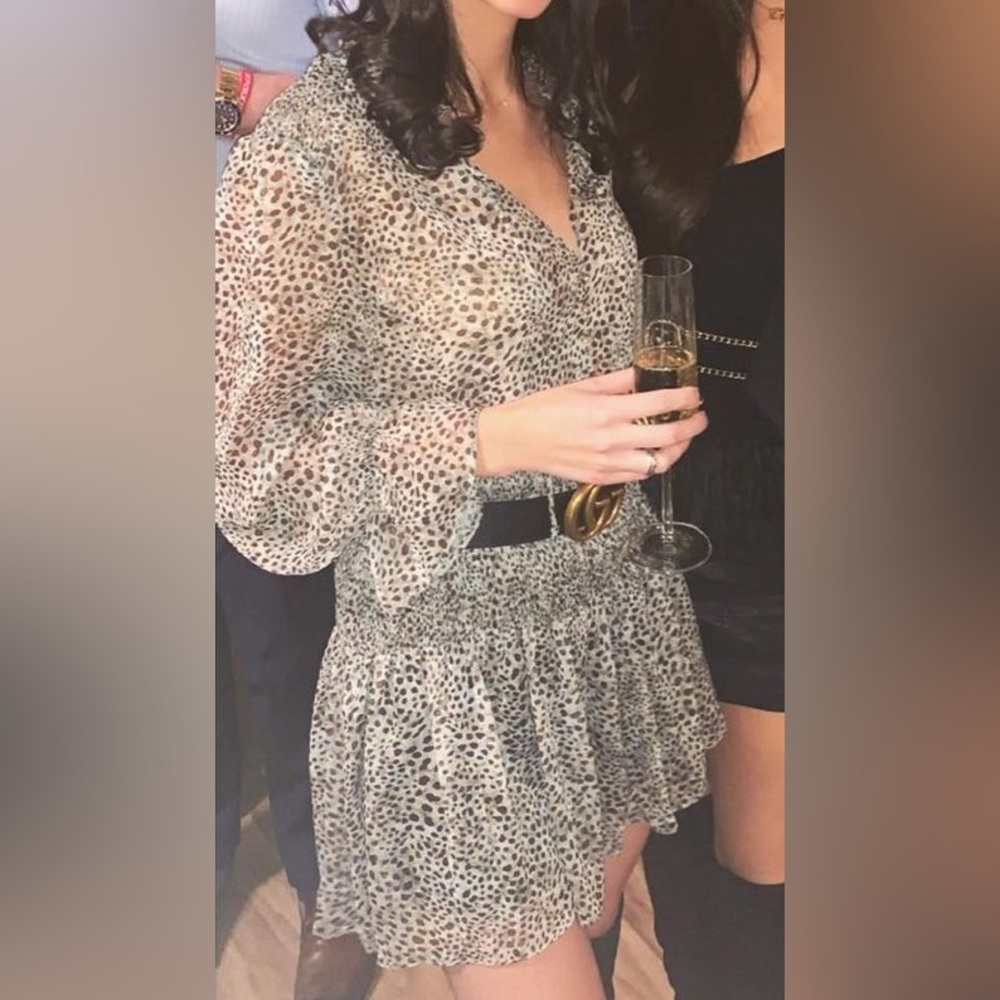 ZARA PRINTED LONG SLEEVE DRESS